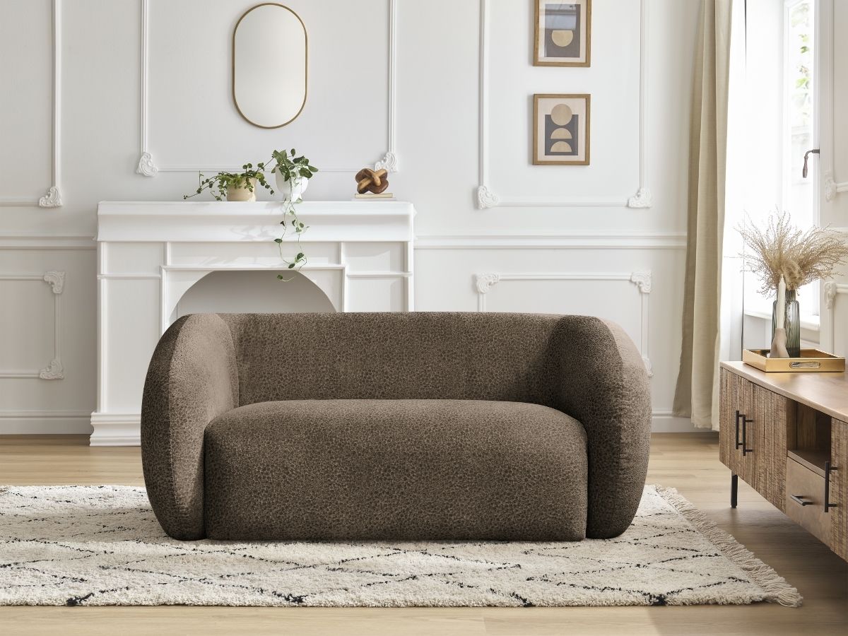 Bobochic Celine Sofa 2-Sitzer Strukturstoff Braun