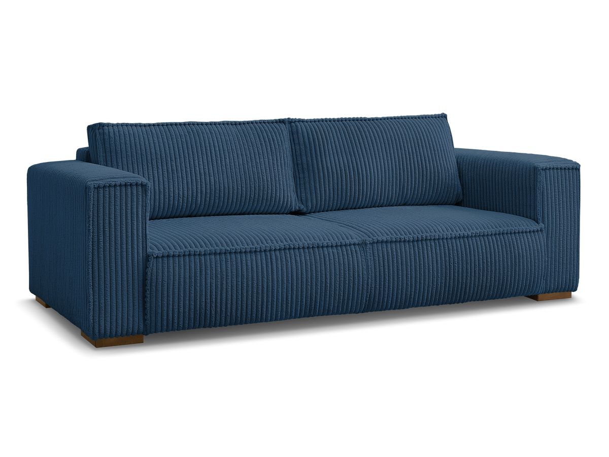 Bobochic Chelsea Sofa 3-Sitzer Breitcord weich Dunkelblau