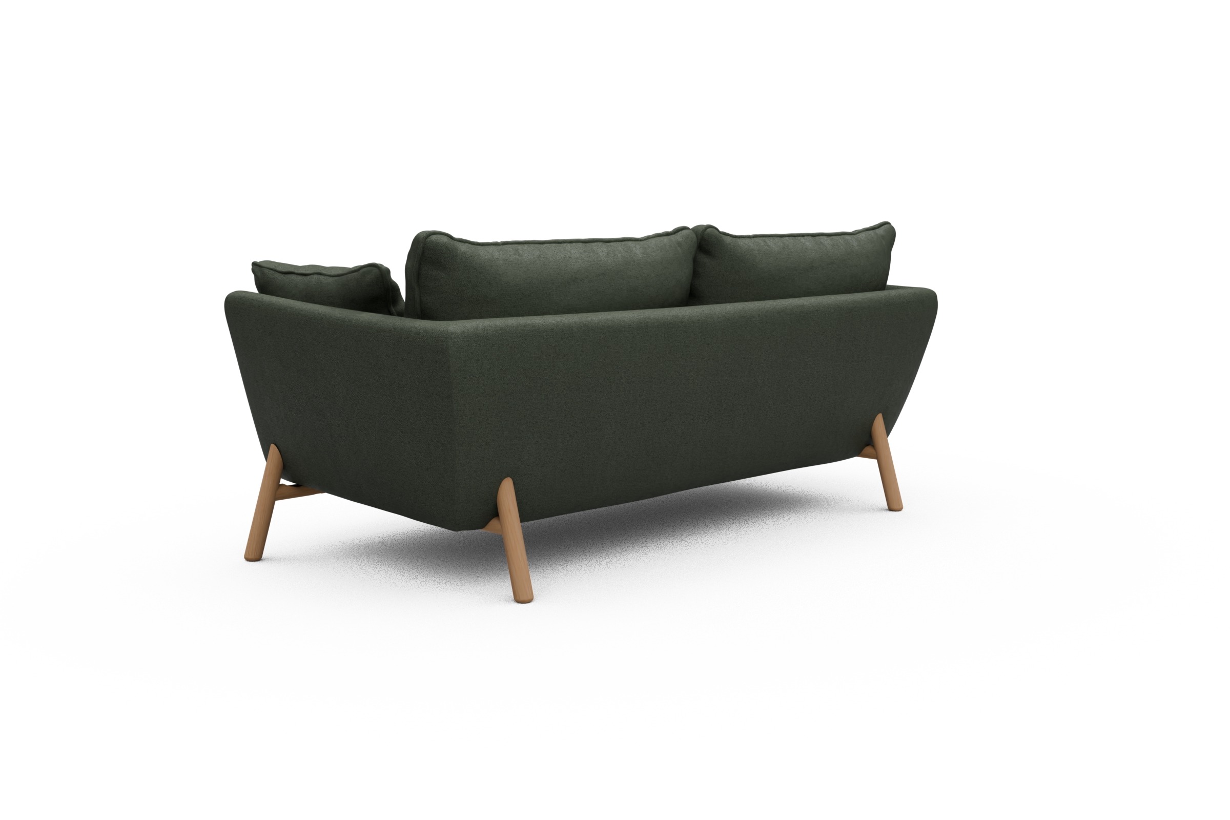 Sofa Emil PREMIUM 2-Sitzer Beinfarbe Eiche Natur Denari-Forest-Green