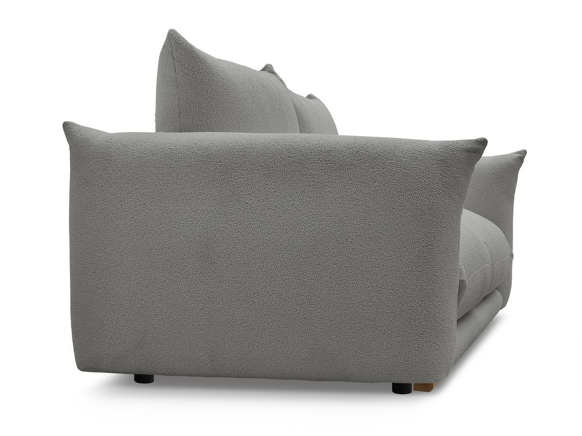 Bobochic Ernest Sofa 2-Sitzer Bouclé-Stoff Dunkelgrau