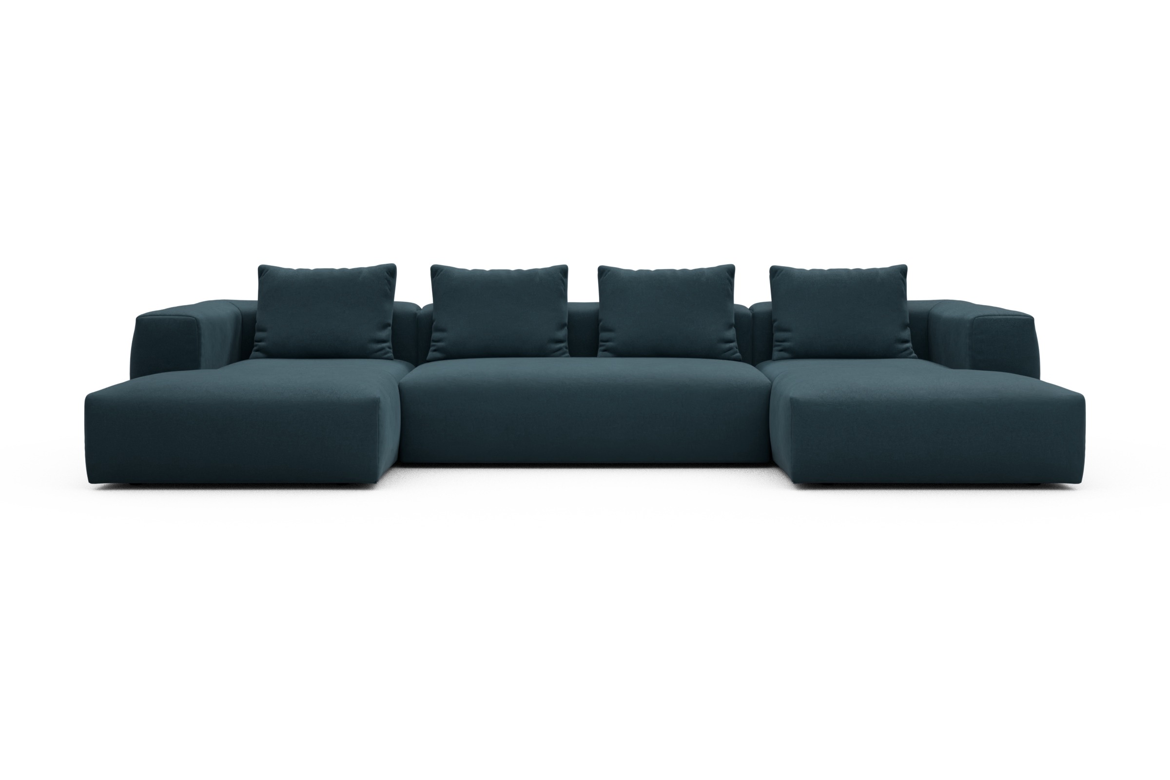 Skandi Home Wohnlandschaft Fred mit 2-Sitzer und Chaiselongue beidseitig Satya-Indigo moebelfaktor