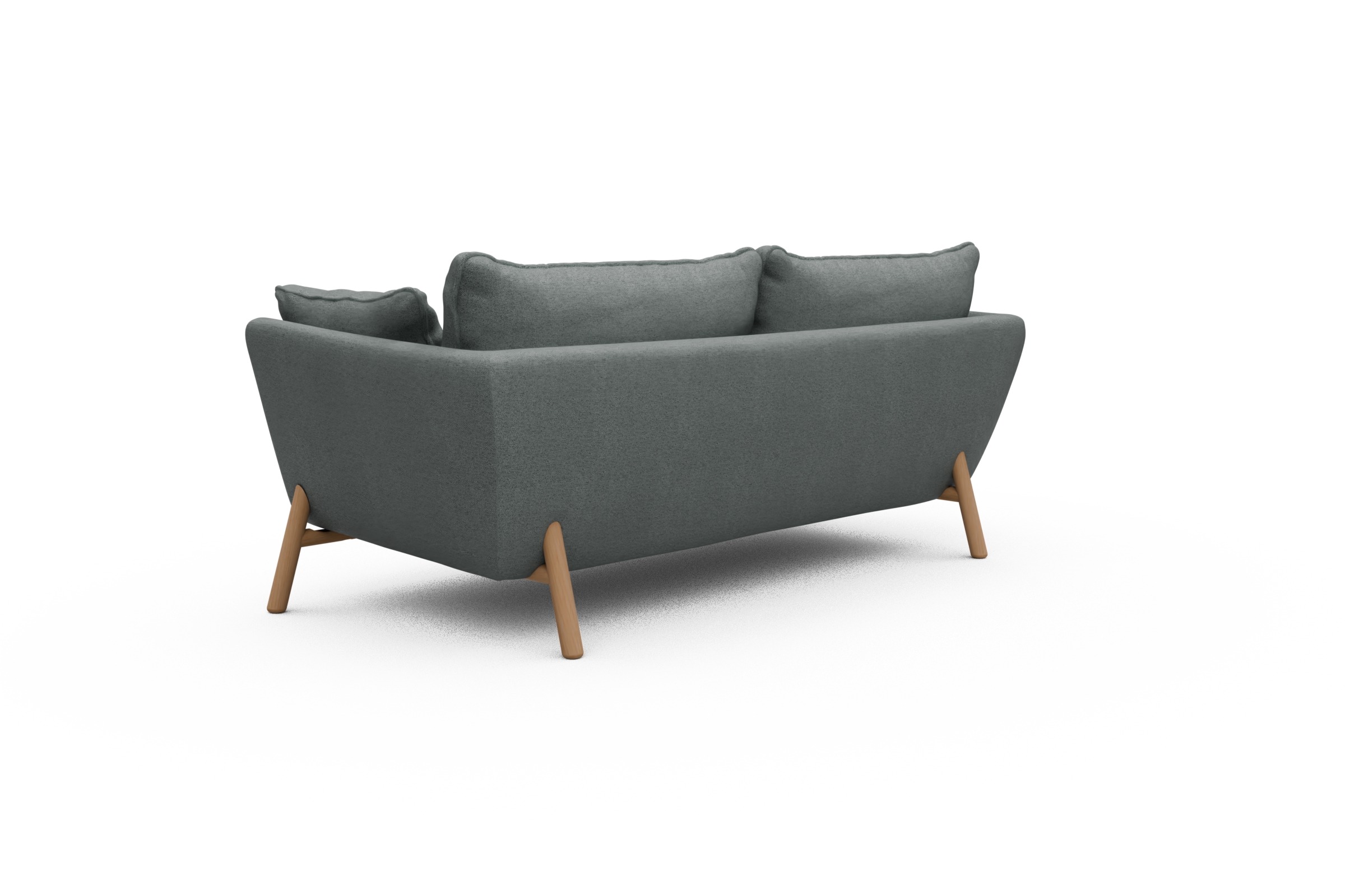 Sofa Emil PREMIUM 2-Sitzer Beinfarbe Eiche Natur Denari-Soft-Grey