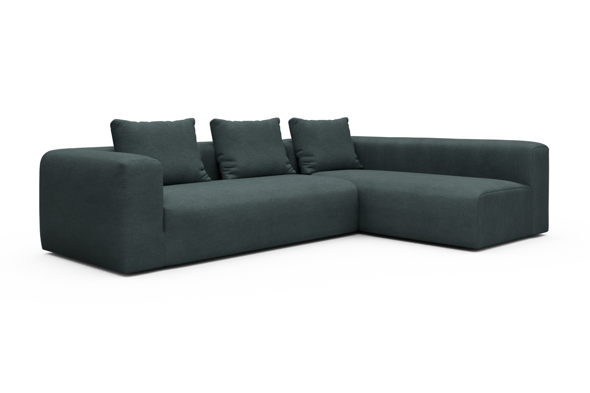 Ecksofa Fred 2x 2,5-Sitzer rechts offen Vivus-Blue