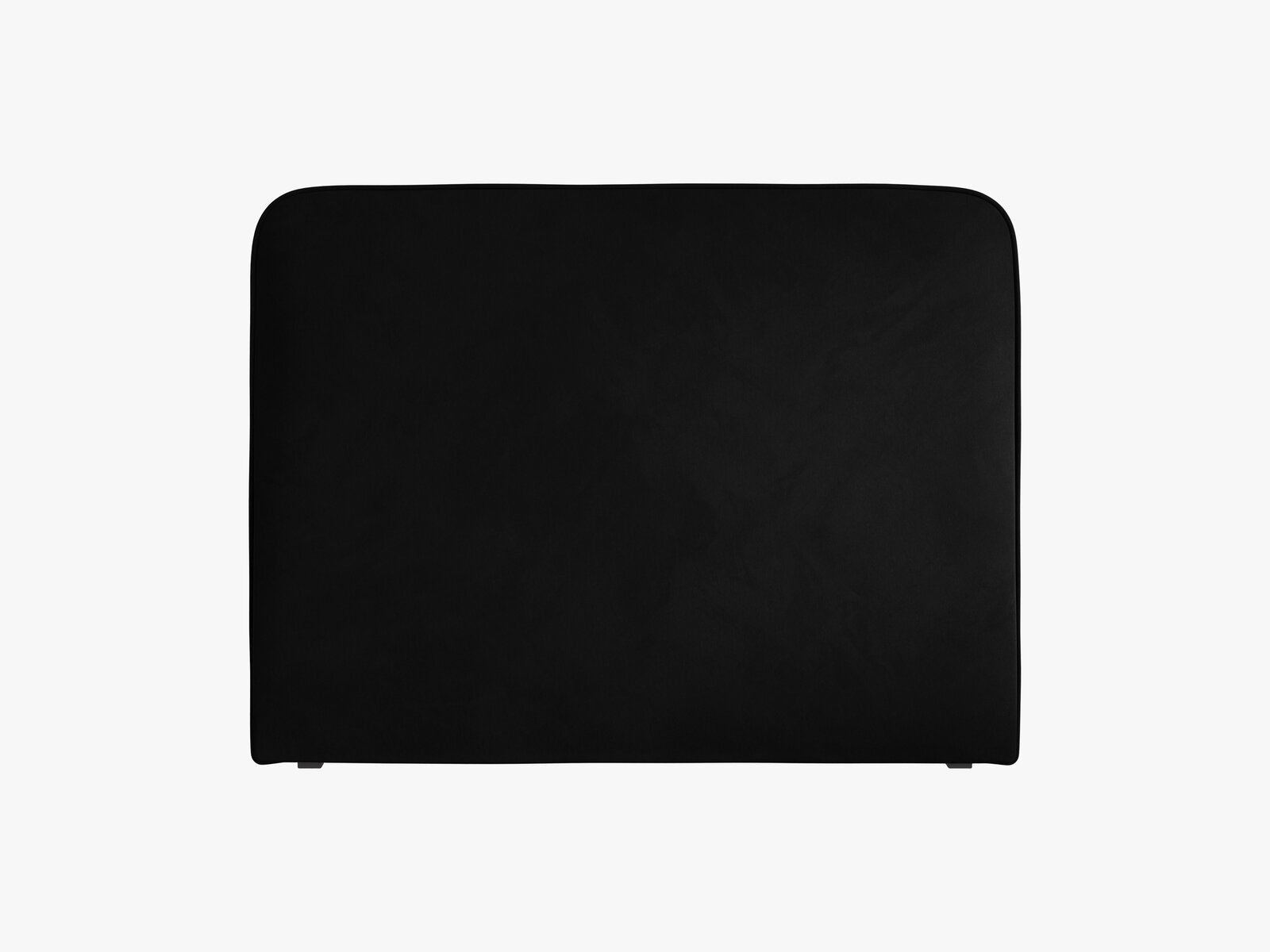 Micadoni Jamie Samtiger Kopfteil 140 cm (H 120 cm) Samt Paris Schwarz 140x120