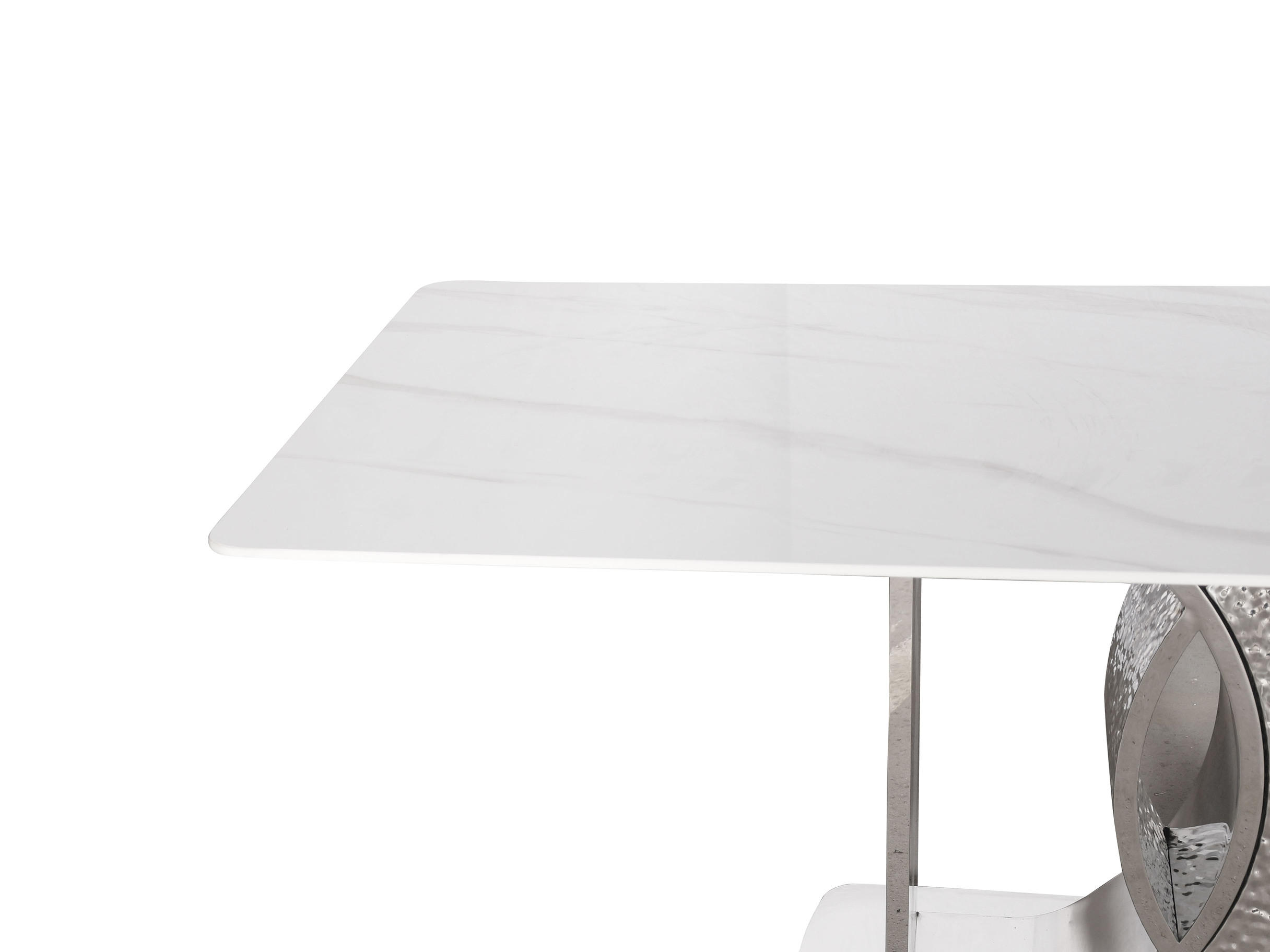 Livin Hill Esstisch 180cm Modig Silberne Beine, weiße Tischplatte M90
