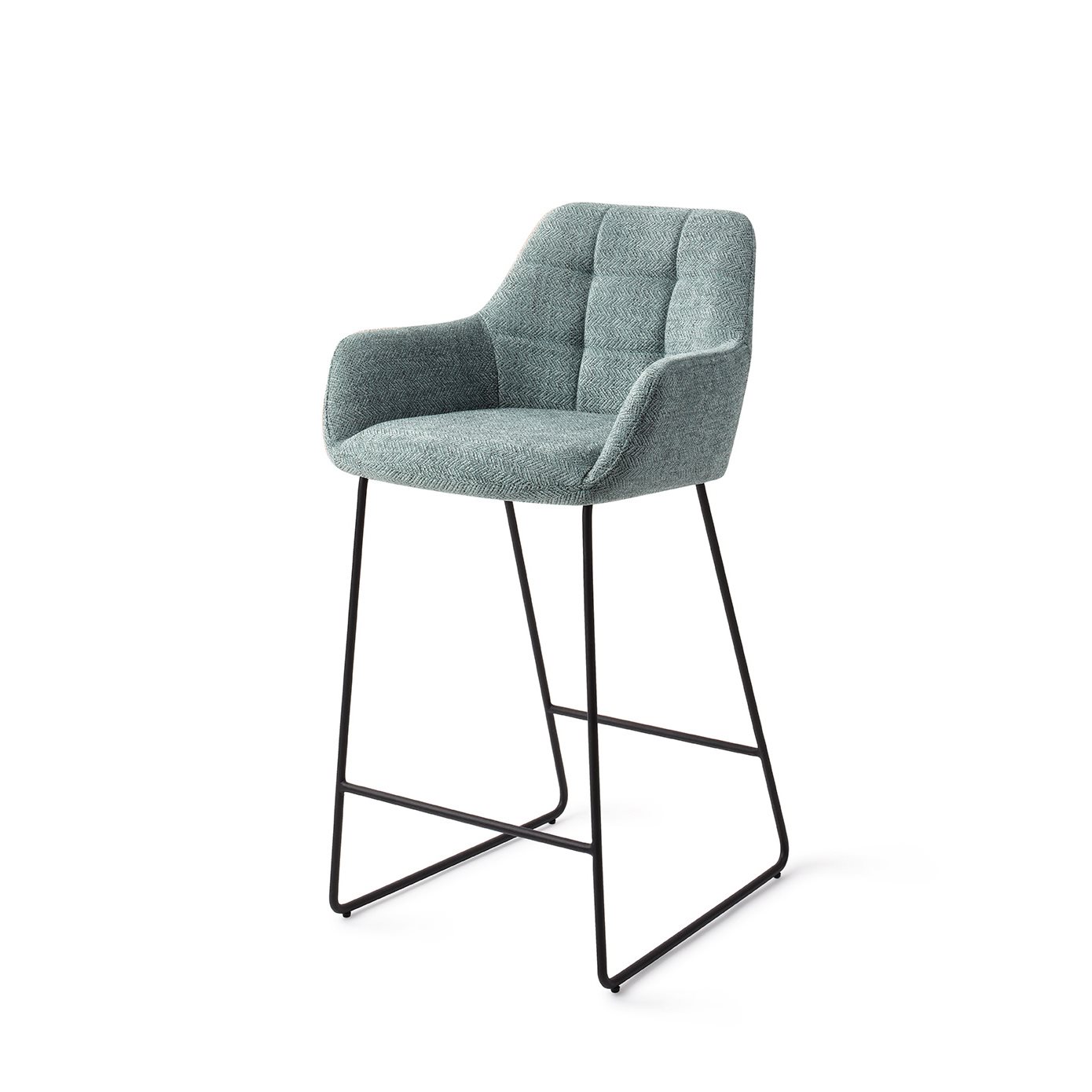 Jesper Home Barhocker Noto Real-Teal Slide Schwarz Barhöhe (75cm)