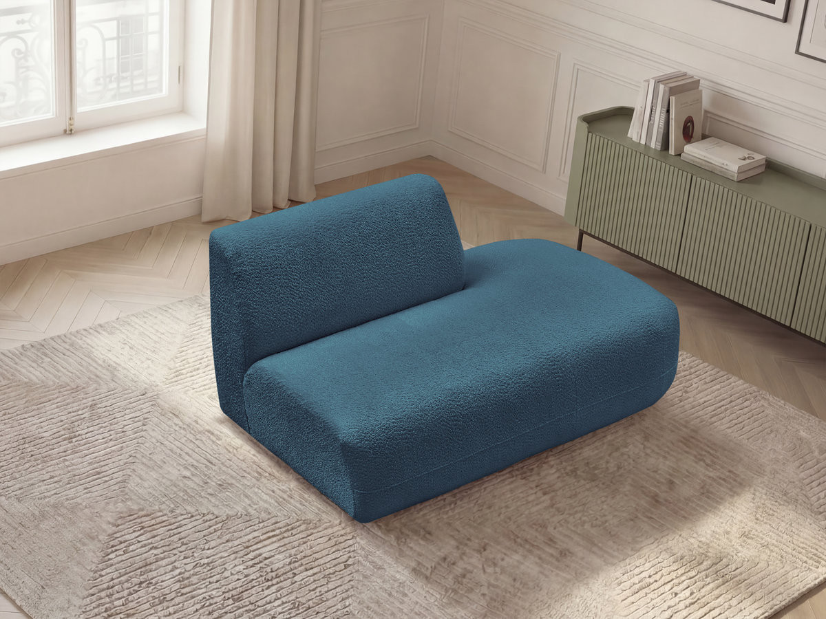 Bobochic Anda Sofamodul 2-Sitzer Chenille Hellblau Ecke rechts