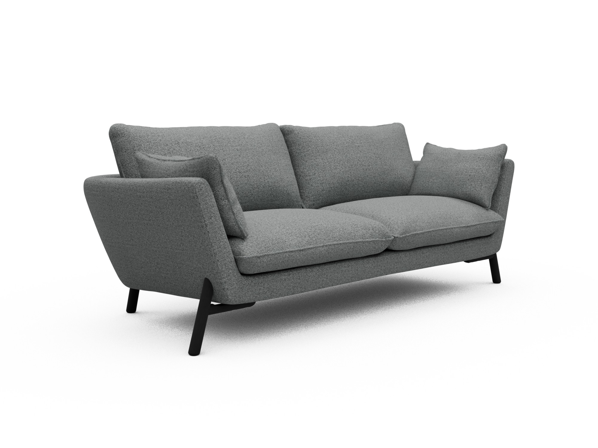 Skandi Home Sofa Emil 3-Sitzer Beinfarbe Eiche Schwarz Aivi-Gravet-Grey moebelfaktor