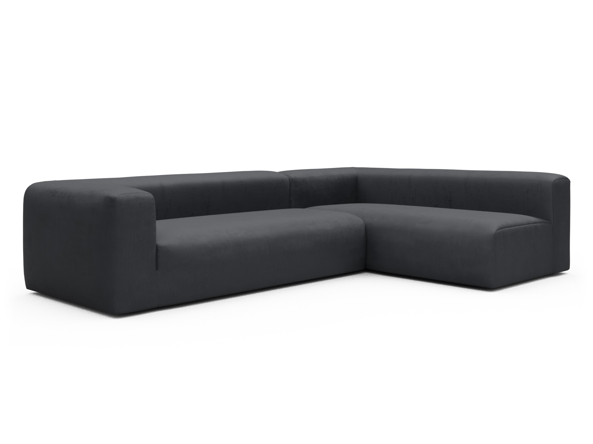 Skandi Home Ecksofa Fred 2x 2,5-Sitzer rechts offen Cordufine-Slate-Grey moebelfaktor