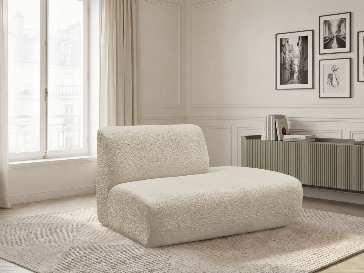 Bobochic Anda Sofamodul 2-Sitzer Chenille Beige Ecke rechts