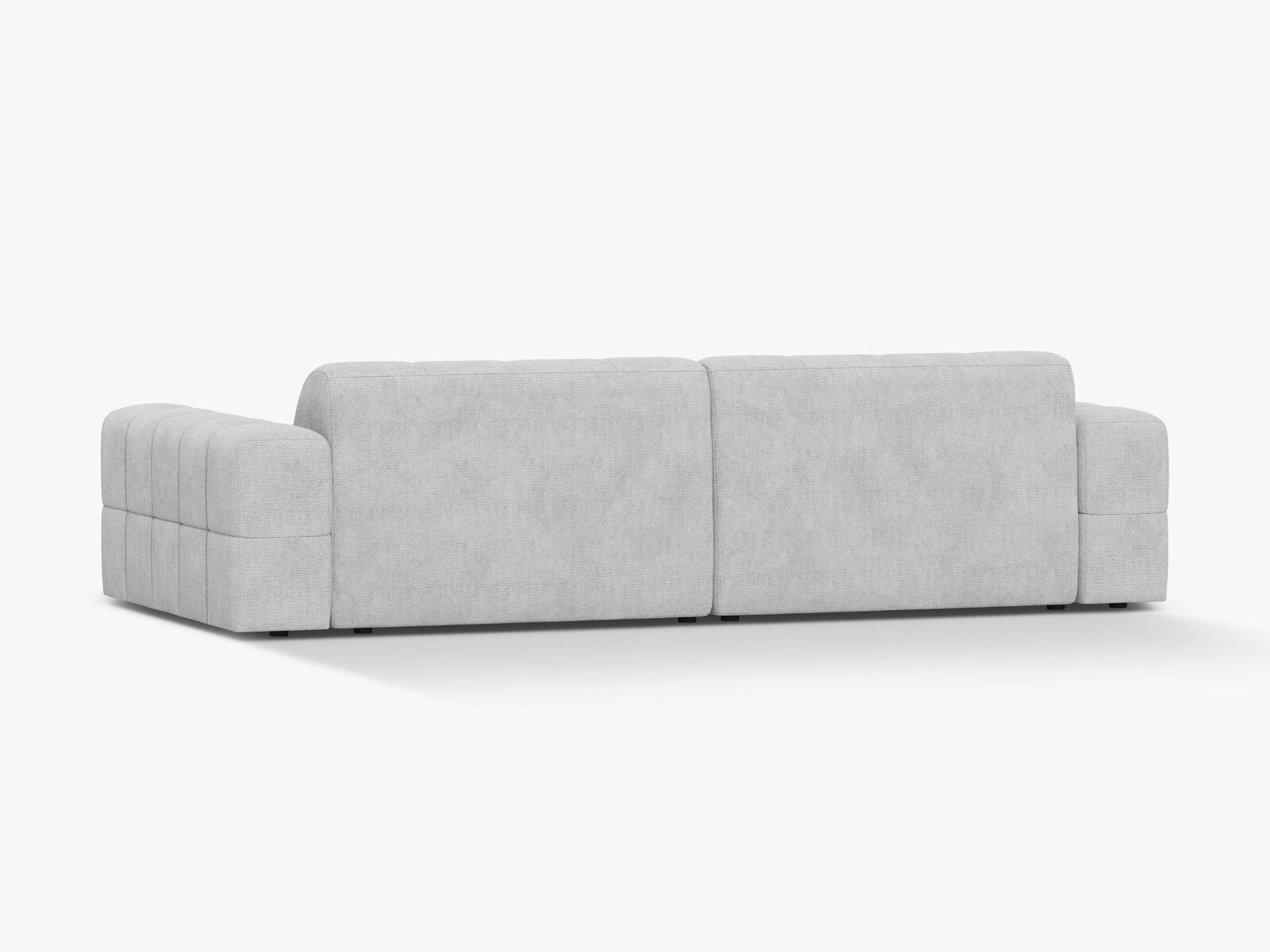 Micadoni Sofa Jennifer 4-Sitzer Chenille Eden Silber