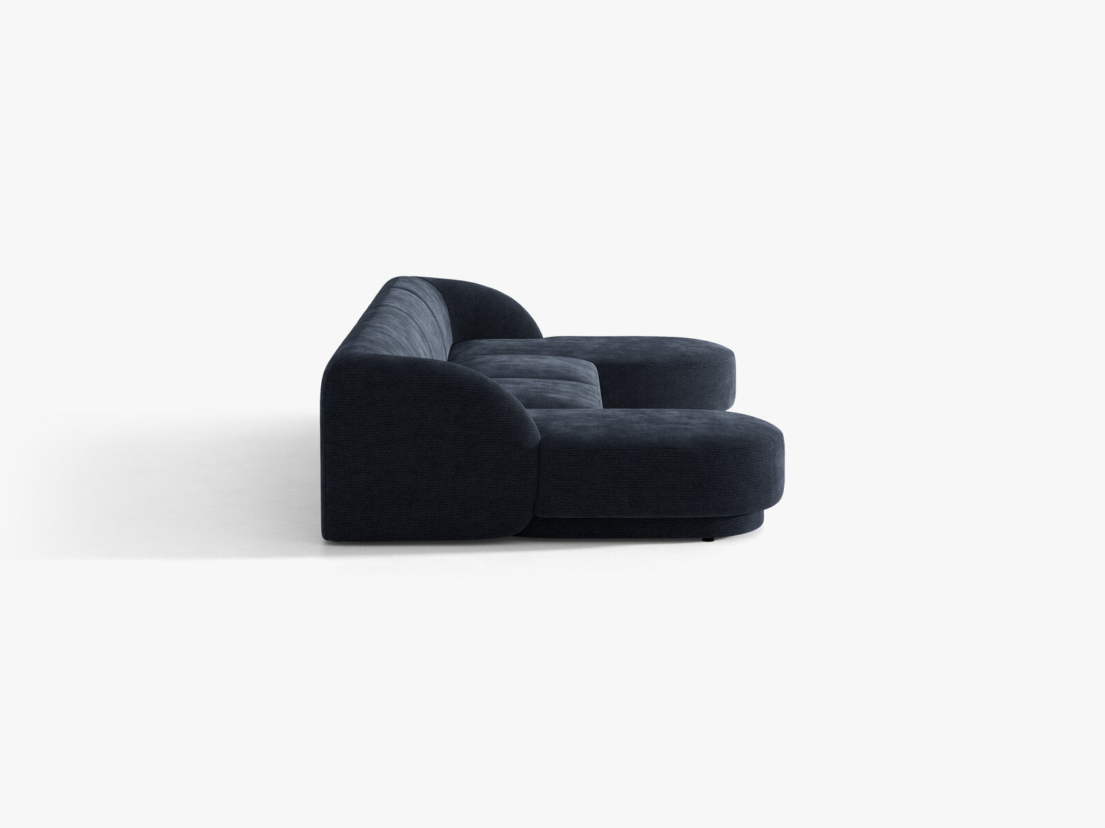 Micadoni Panorama-Sofa Miley 5-Sitzer Chenille Eden Marineblau