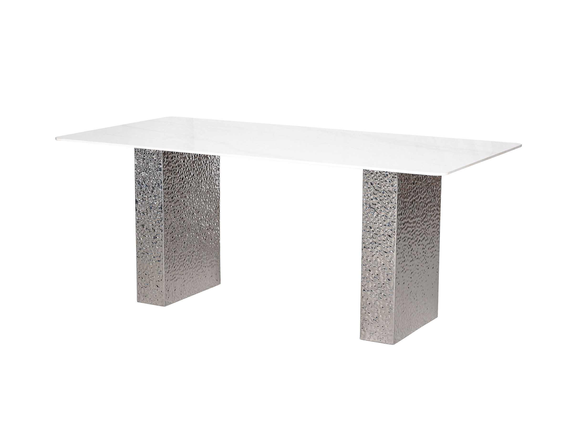 Livin Hill Esstisch 180cm Modig Silberne Beine, weiße Tischplatte M24