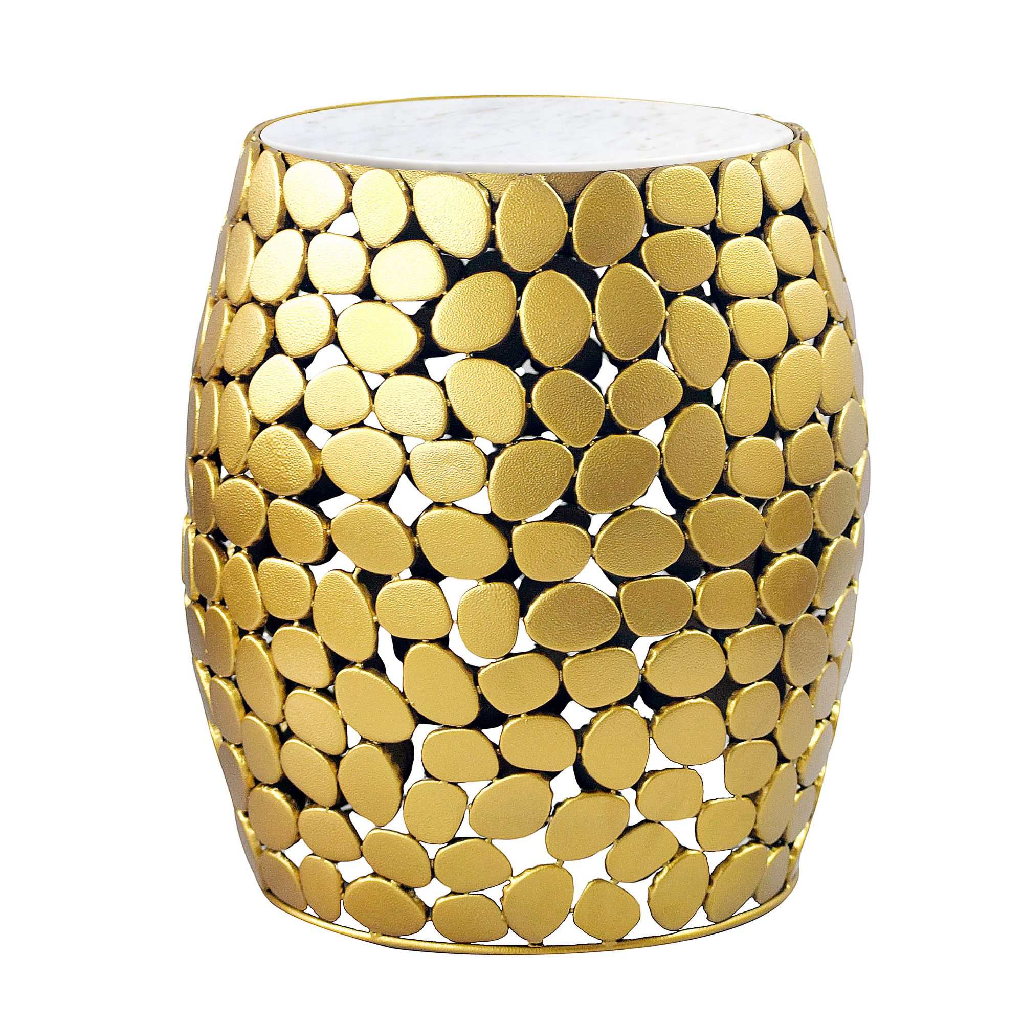 Beistelltisch Borga Marmor Gold Ø 40 cm