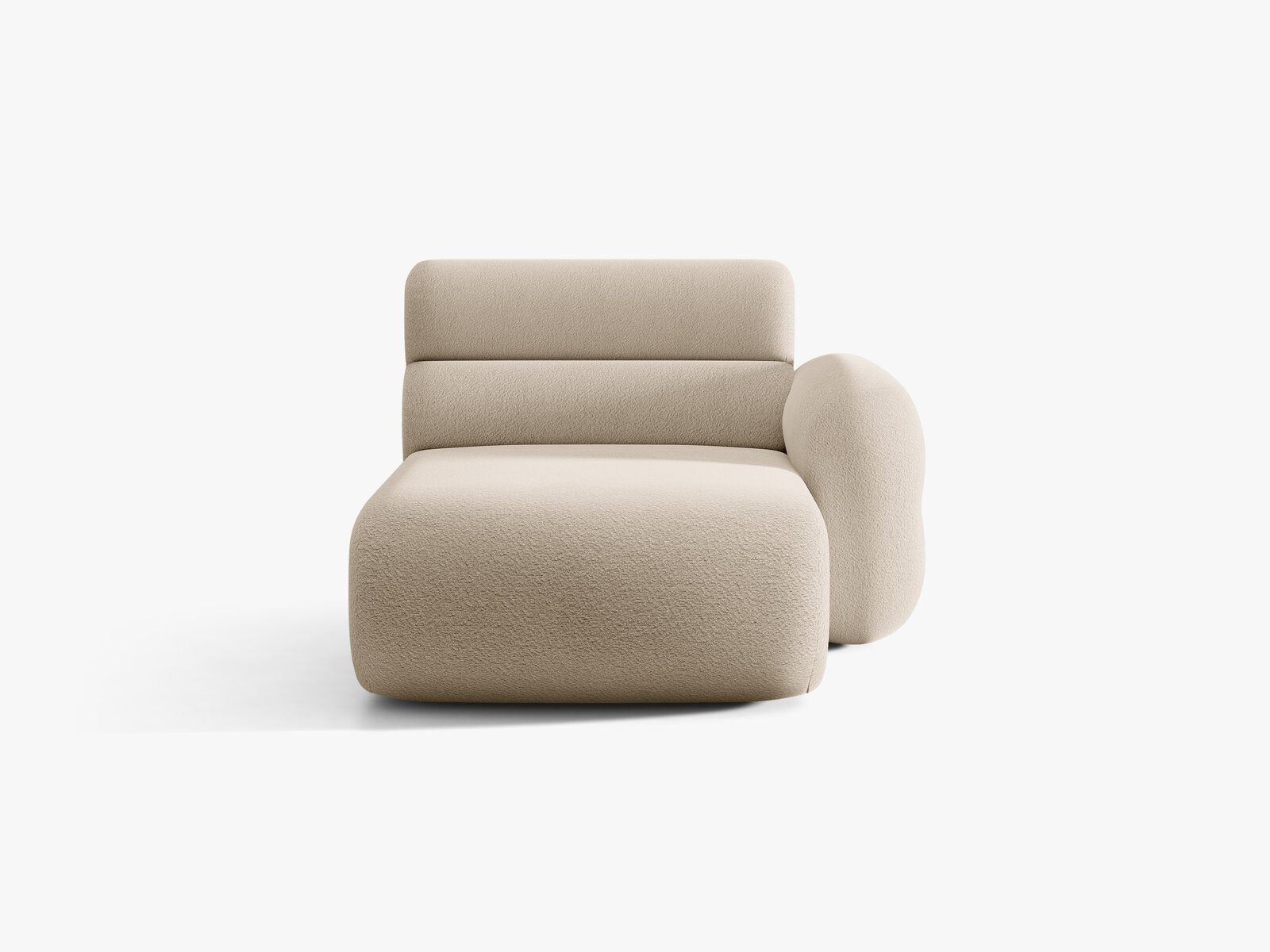 Micadoni Neo Chaiselongue Rechts Boucle Baloo Beige