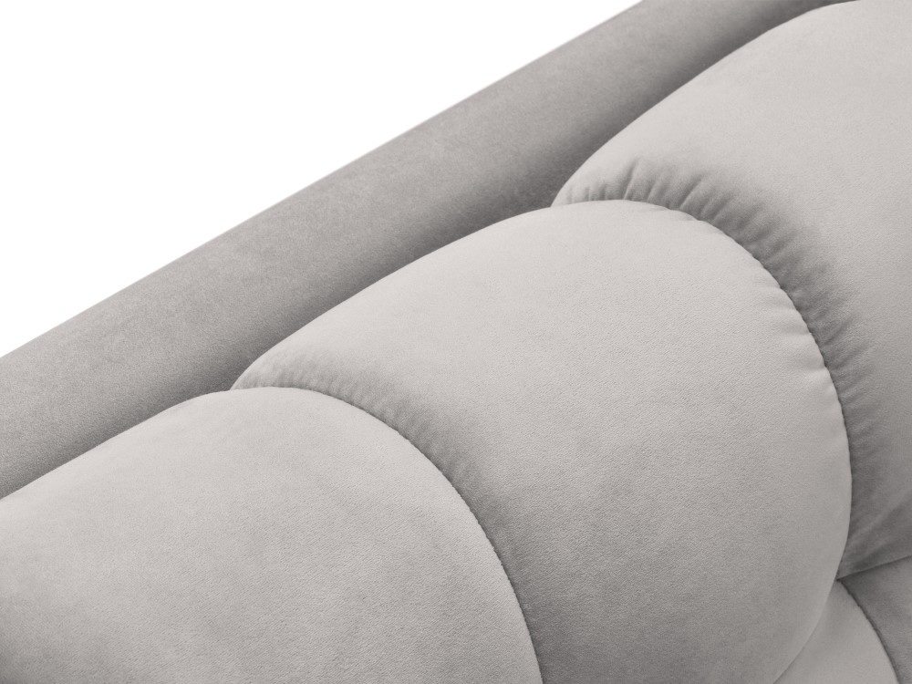 Cosmopolitan Design Chaiselongue Bali Samt Bluvel Silber Rechts Beine Gold