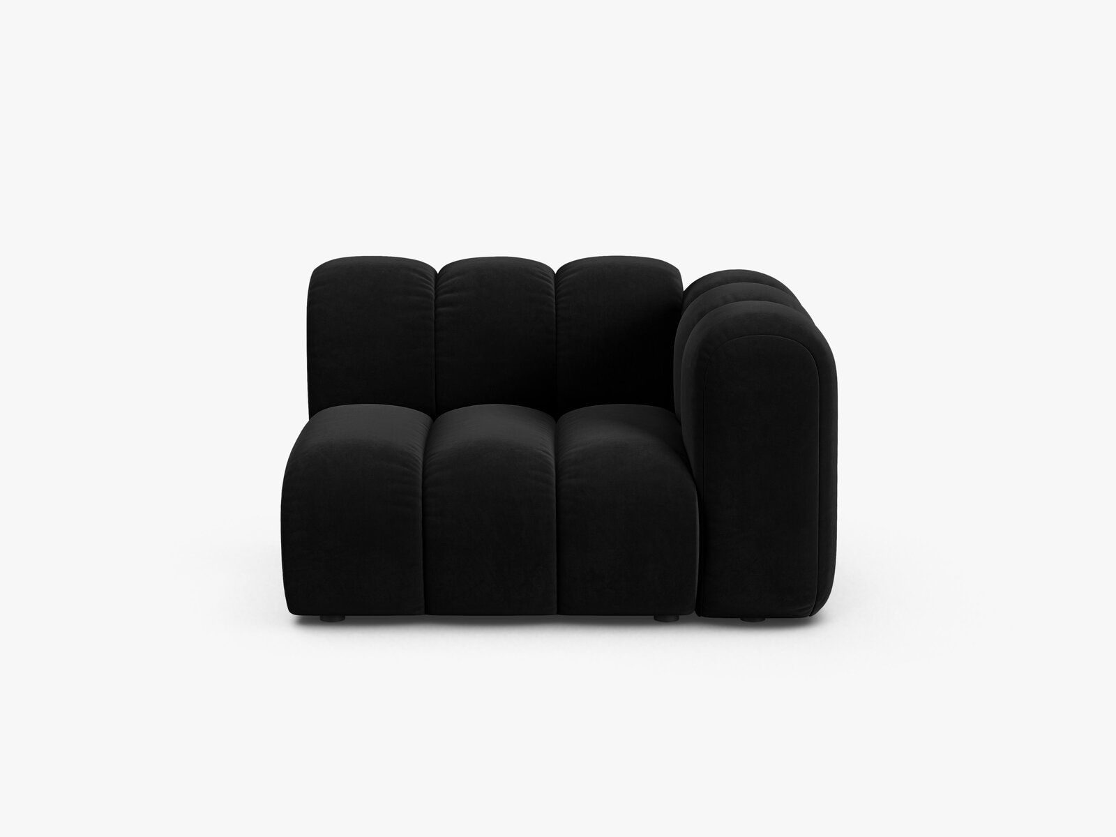 Micadoni Modul Lupine 1-Sitzer Rechts Samt Salvador Schwarz