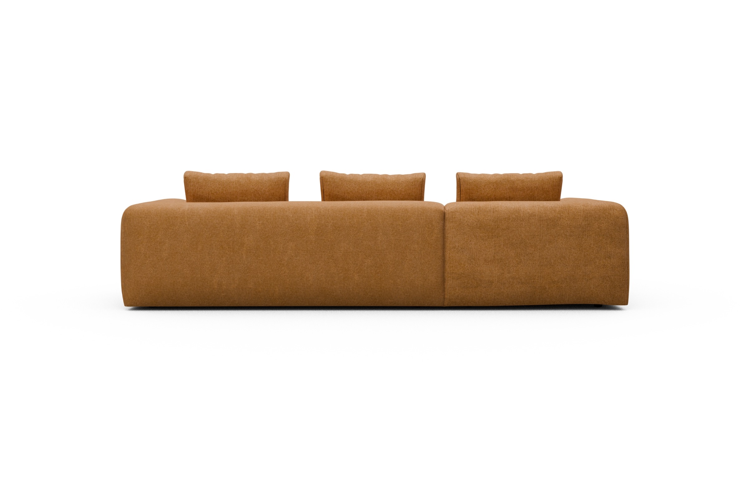 Ecksofa Fred Chaiselongue links mit 2,5-Sitzer Casone-Warm-Yellow