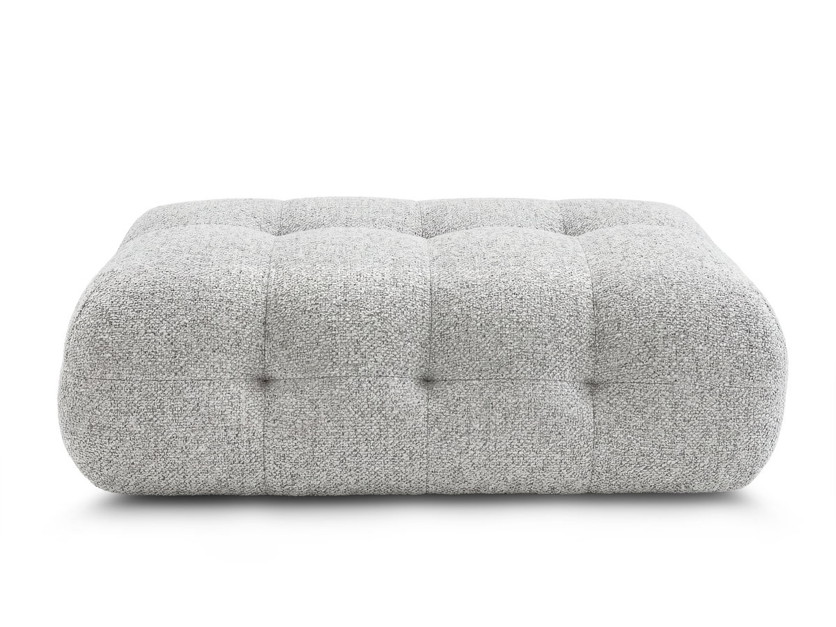 Bobochic Laura Pouf 135 × 84 cm Melange-Stoff Hellgrau