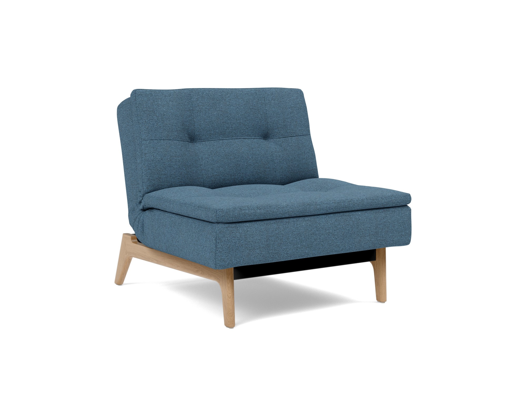 Sessel Dublexo Strukturierter Stoff Weda 302-Weda-Blue Beine Eiche