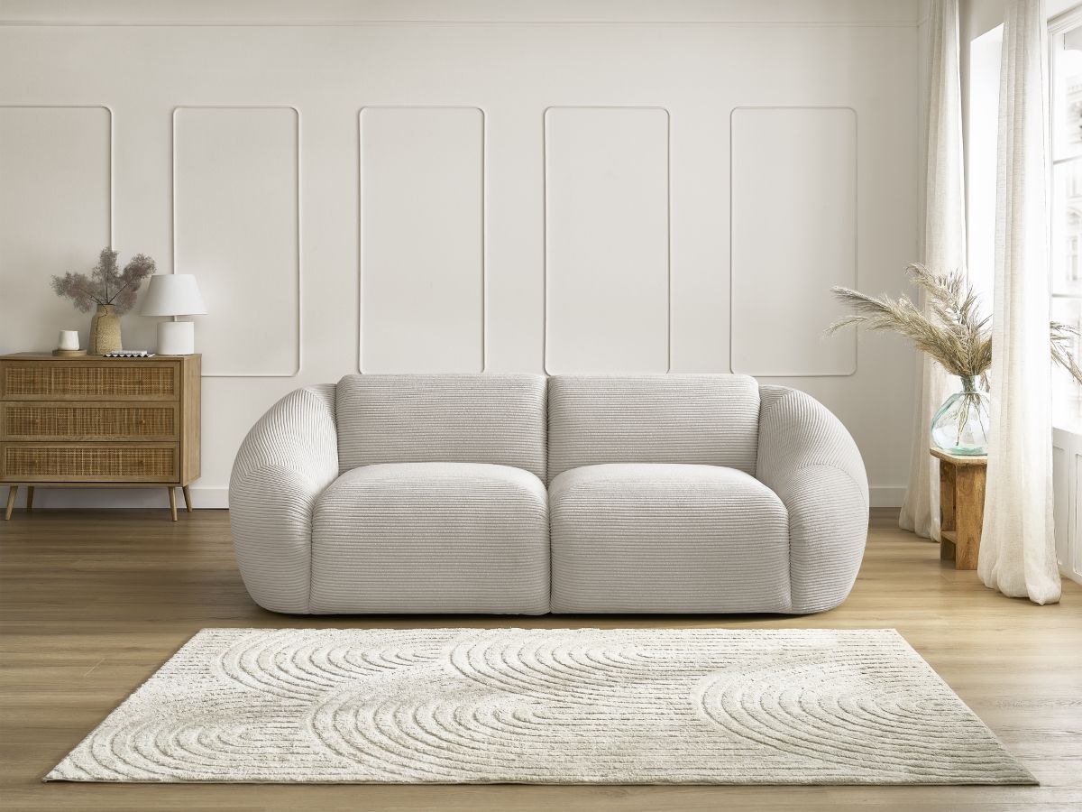 Bobochic Tina Sofa 2-Sitzer Cordsamt Beige