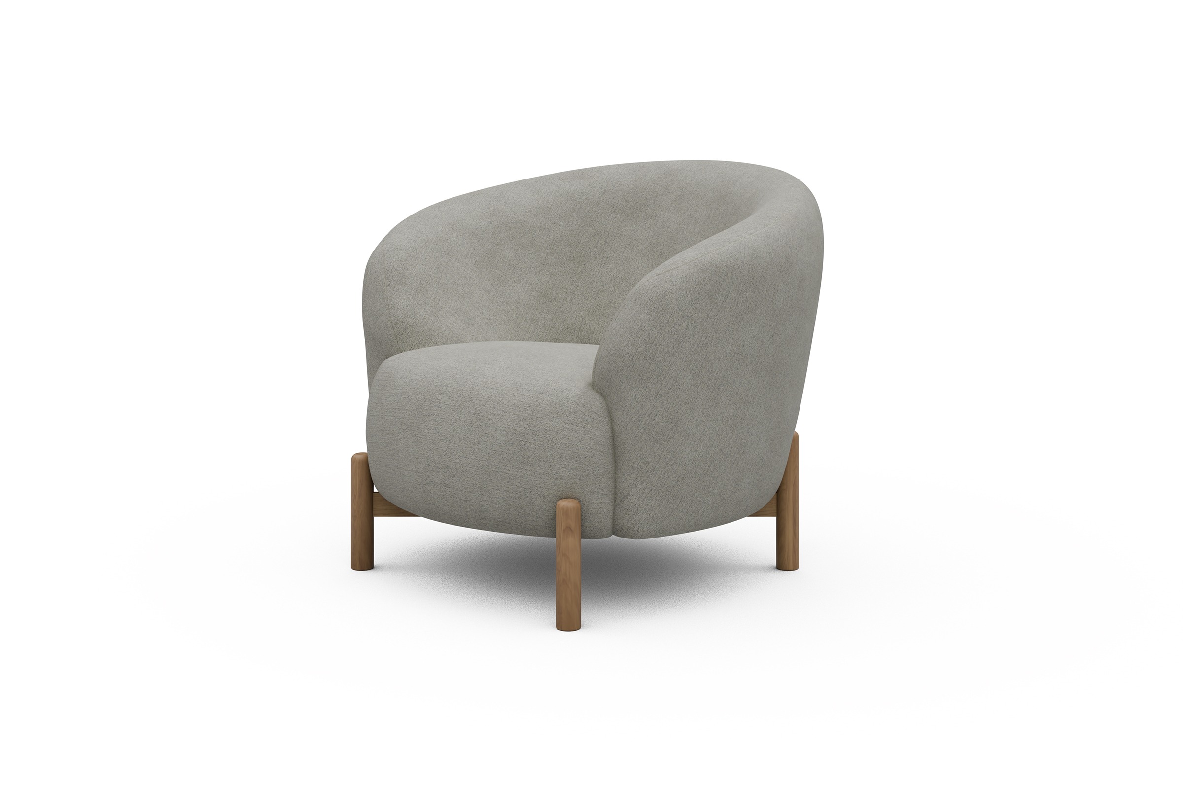 Sessel Ronda Holzbeine Eiche Natur Carreno-Moon-Stone-White