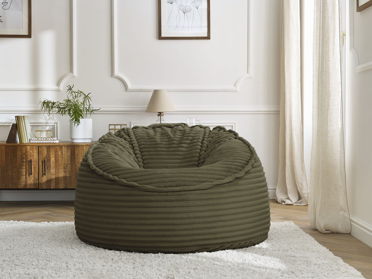 Bobochic Socrate Pouf Breitcord weich Grün