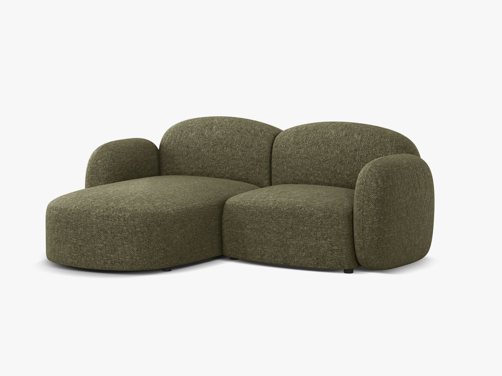 Micadoni Ecksofa Blair 3-Sitzer Links Chenille Eden Grün