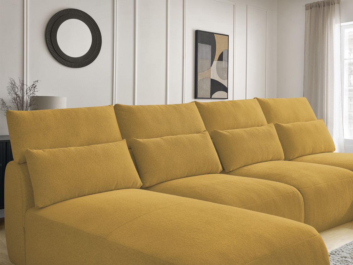 Bobochic Jana Wohnlandschaft Melange-Stoff Gelb