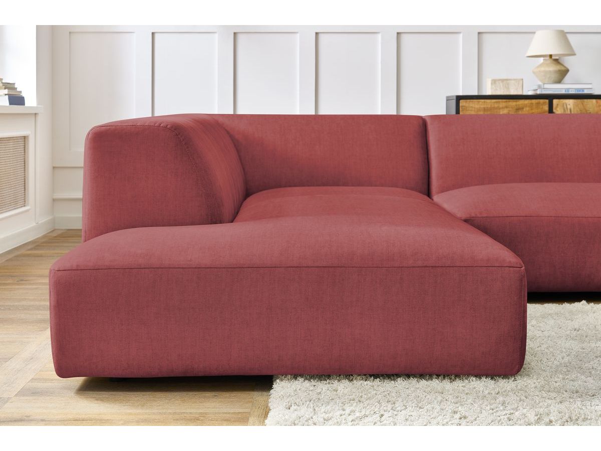 Bobochic Lavena Wohnlandschaft 399 × 220 cm Samt Orange Ecke rechts
