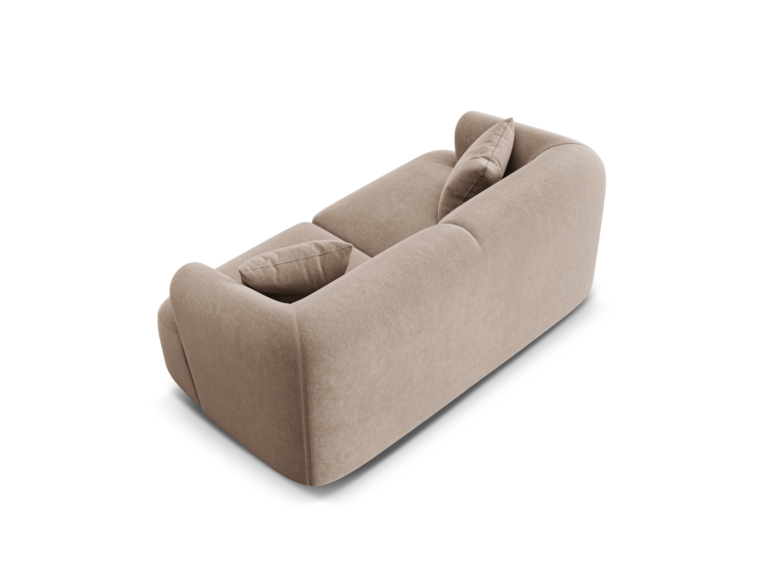 Cosmopolitan Design Sofa Campi 2-Sitzer Samt Vogue Dunkelbeige