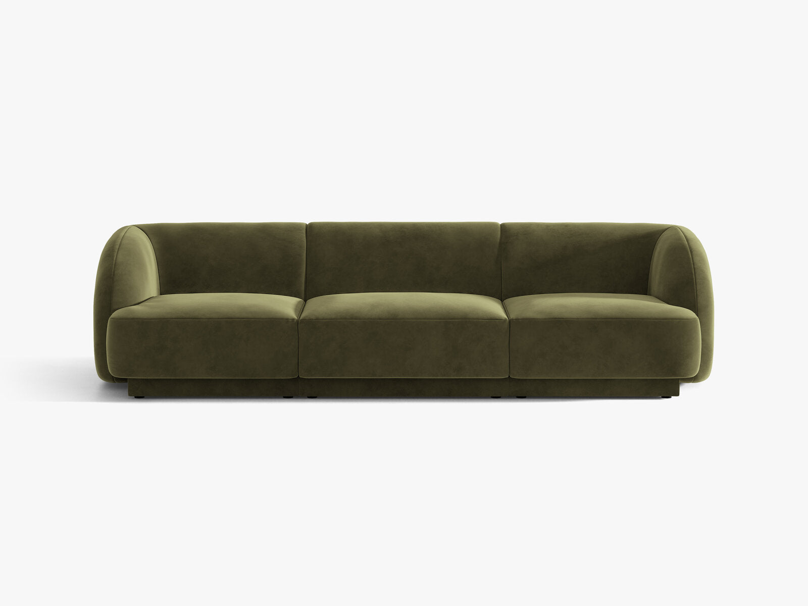 Micadoni Sofa Miley 3-Sitzer Samt Bluvel Grün