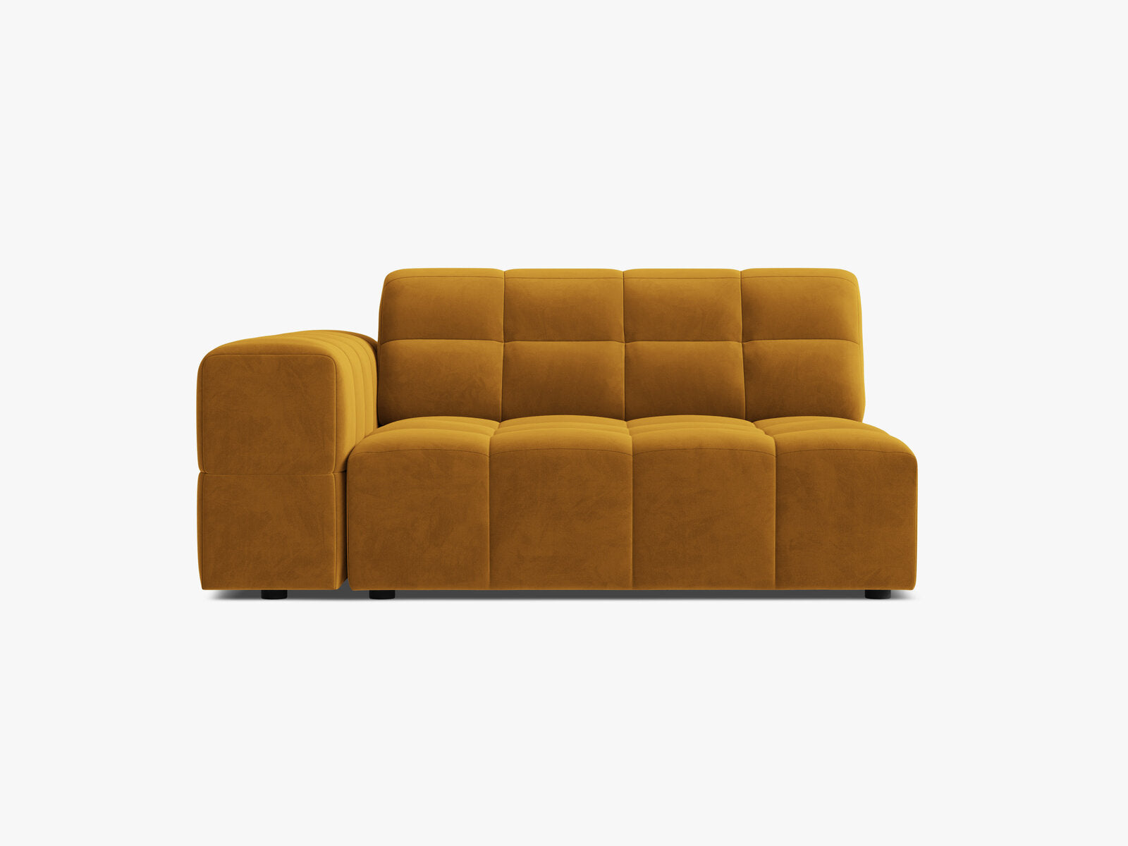 Micadoni Jennifer Sofamodul XL Links Samt Bluvel Gelb