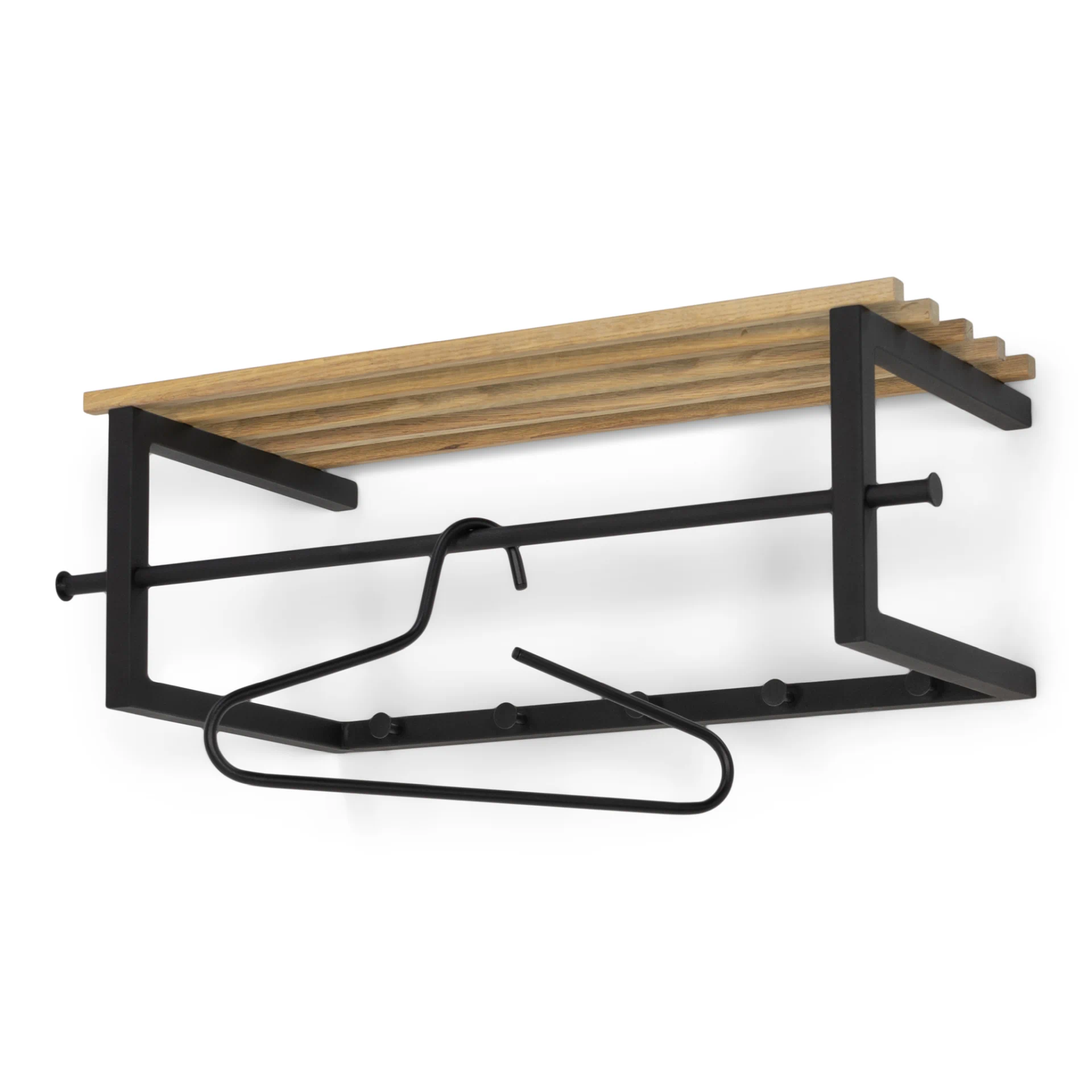 Spinder Design MARCO Wandgarderobe - Schwarz / Eiche moebelfaktor