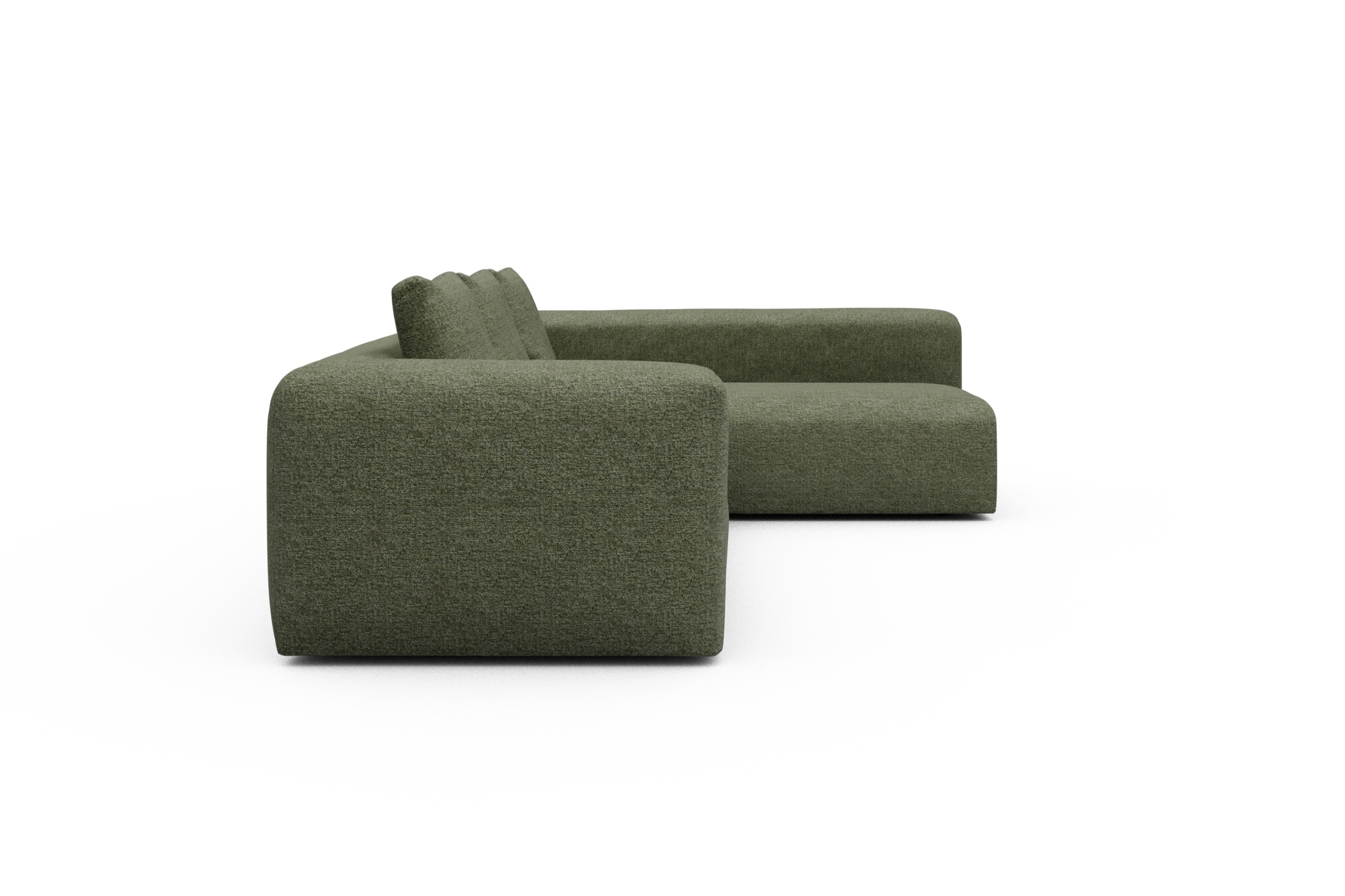 Ecksofa Fred 2x 2,5-Sitzer rechts offen Carreno-Vivid-Green
