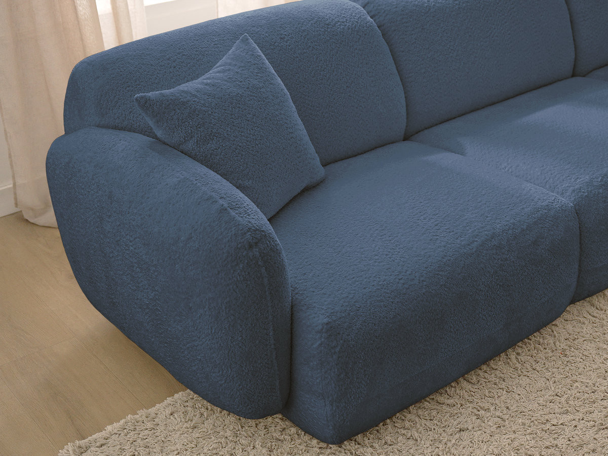 Bobochic Anda Wohnlandschaft Chenille Dunkelblau Ecke links
