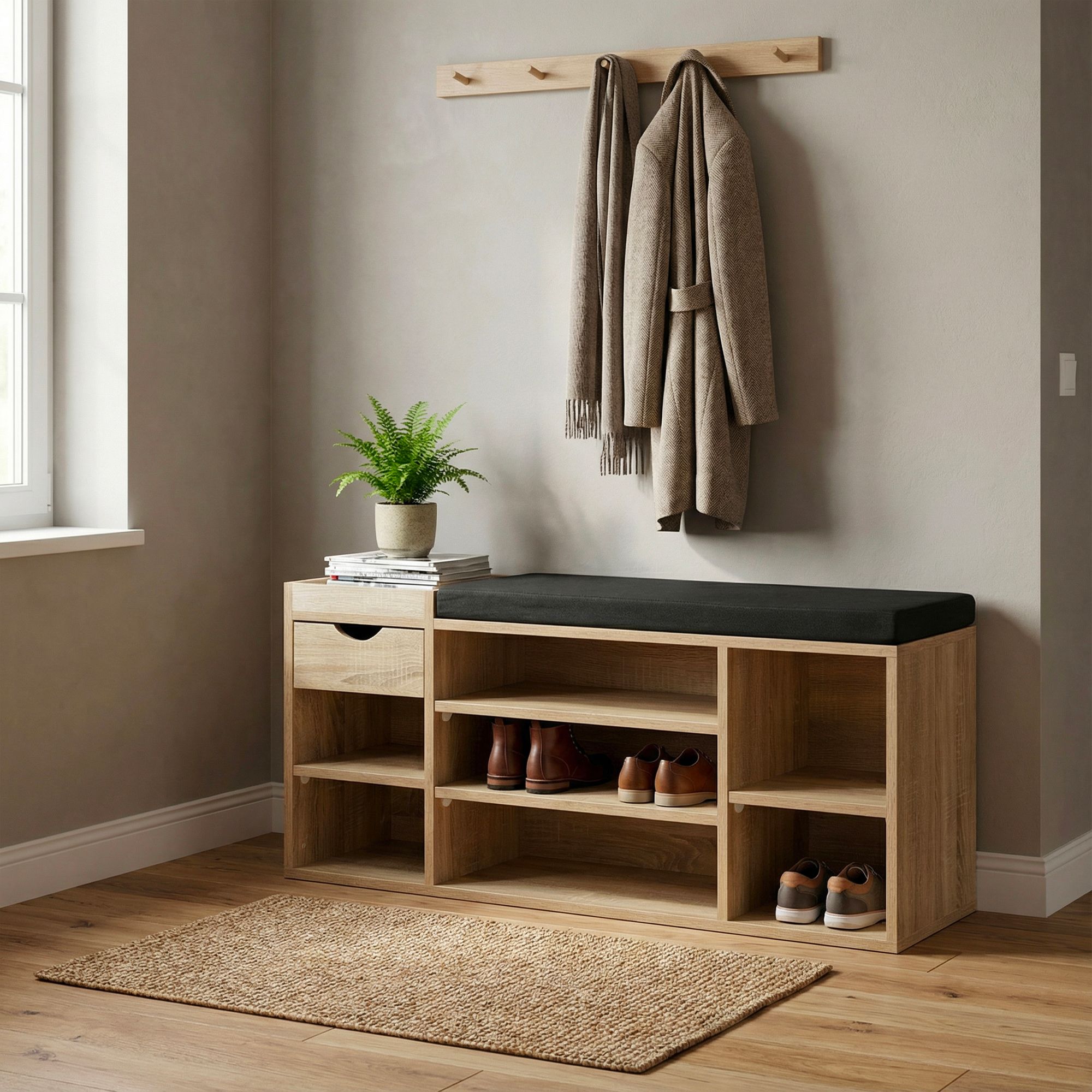 Schuhbank Naeroy Braun 100 × 30 × 45 cm
