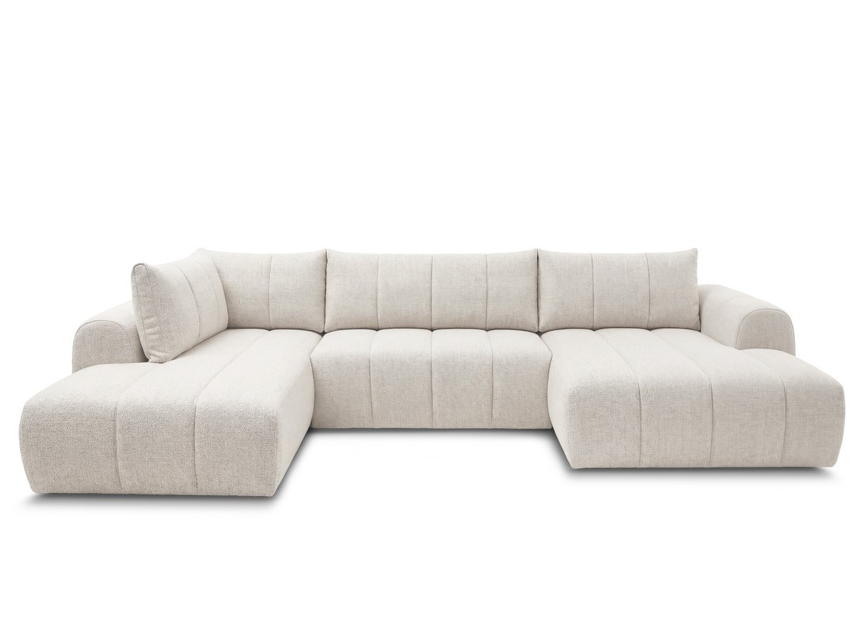 Bobochic Nesty Wohnlandschaft Melange-Stoff Beige Ecke rechts