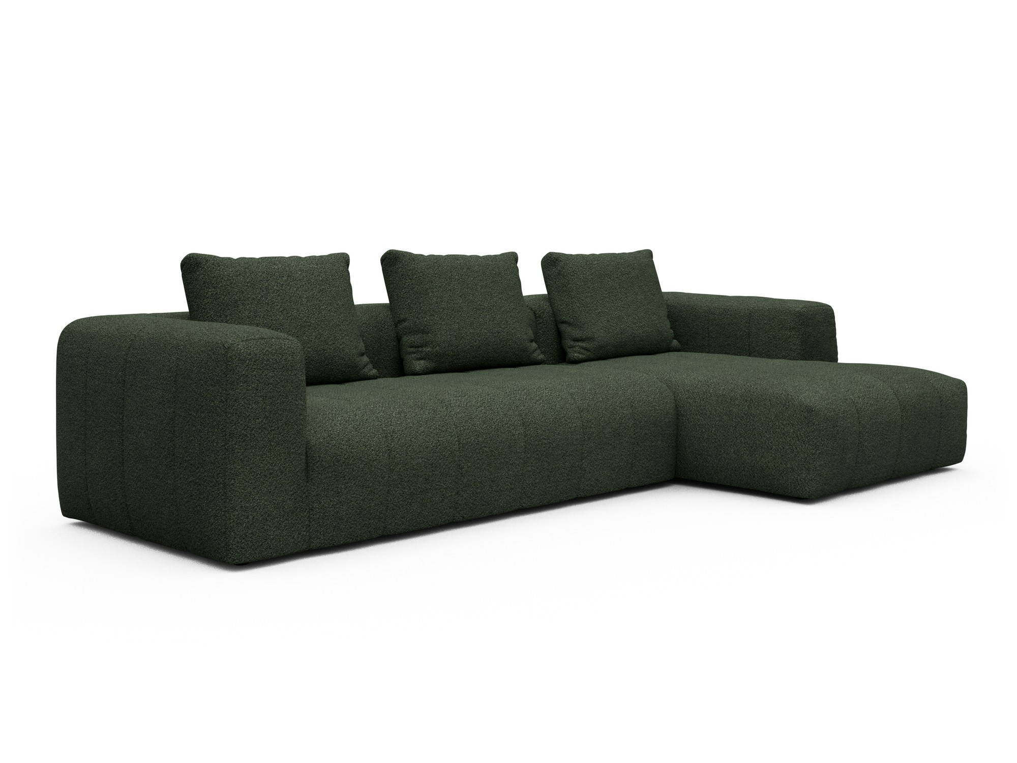 Hugo 2,5-Sitzer Armlehne links mit Chaiselongue Vanora-Deep-Green moebelfaktor