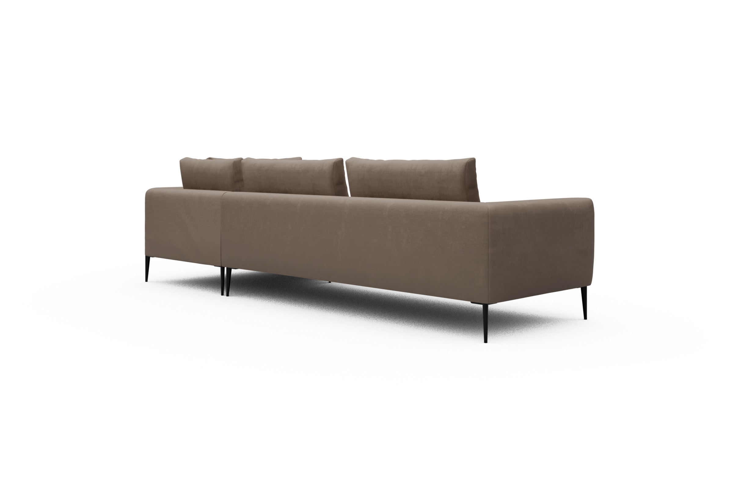 Ecksofa Paul Relax-Ecke links mit 3-Sitzer Cordufine-Biege