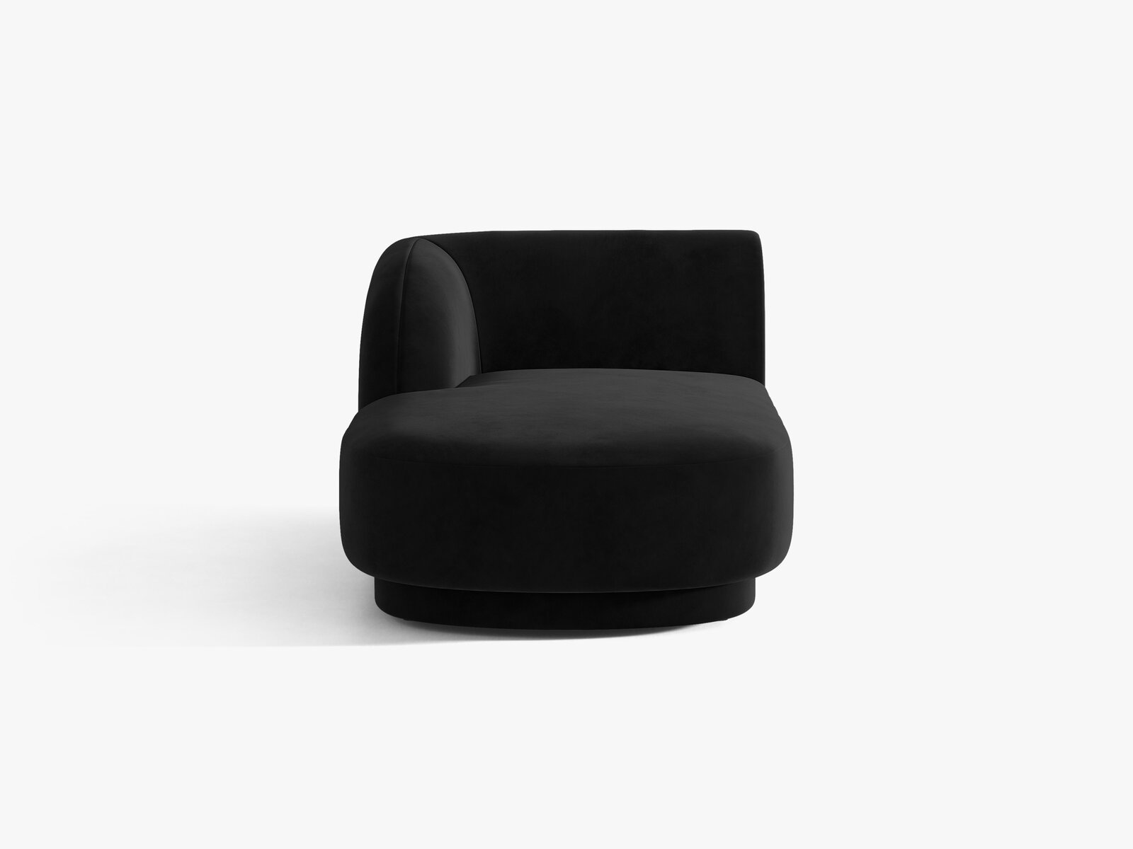 Micadoni Modul Miley 2-Sitzer Links Samt Bluvel Schwarz
