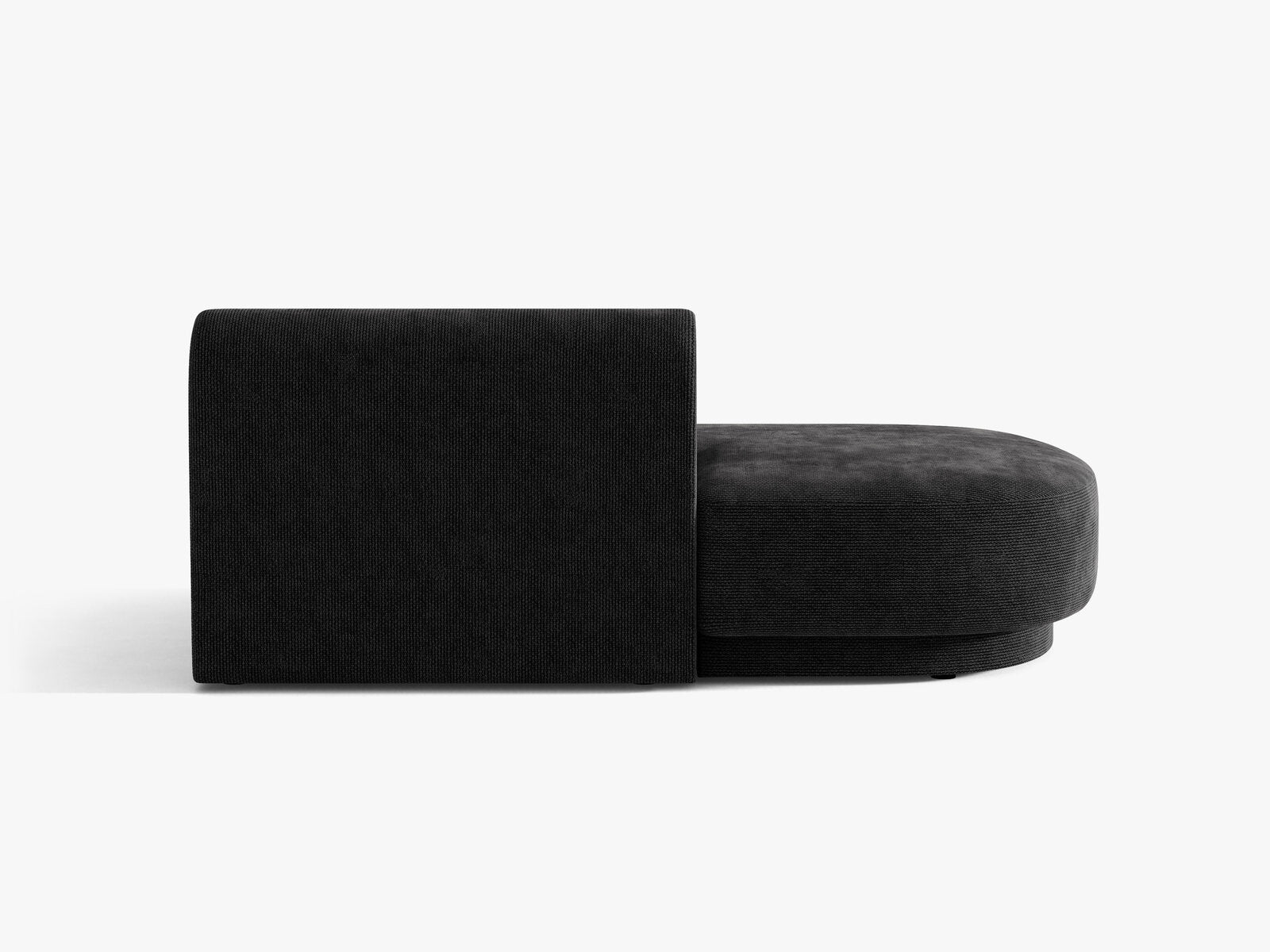 Micadoni 2-Sitzer Sitzmodul offen Miley Links Chenille Haga Schwarz