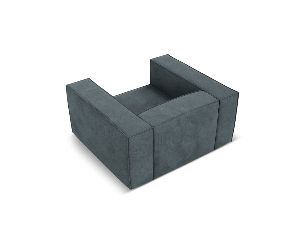 Cosmopolitan Design Sessel Turin Strukturierter Stoff Rosario Blaugrau