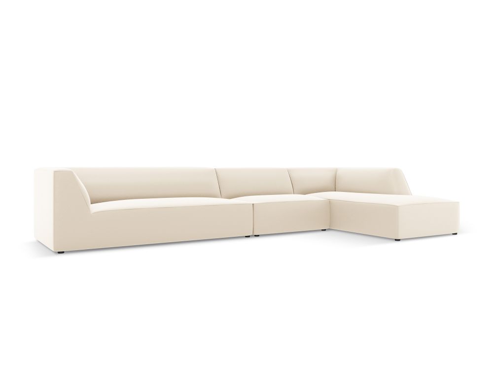 Cosmopolitan Design Ecksofa Siena 5-Sitzer Kunstleder Pacifico Helles Beige Rechts