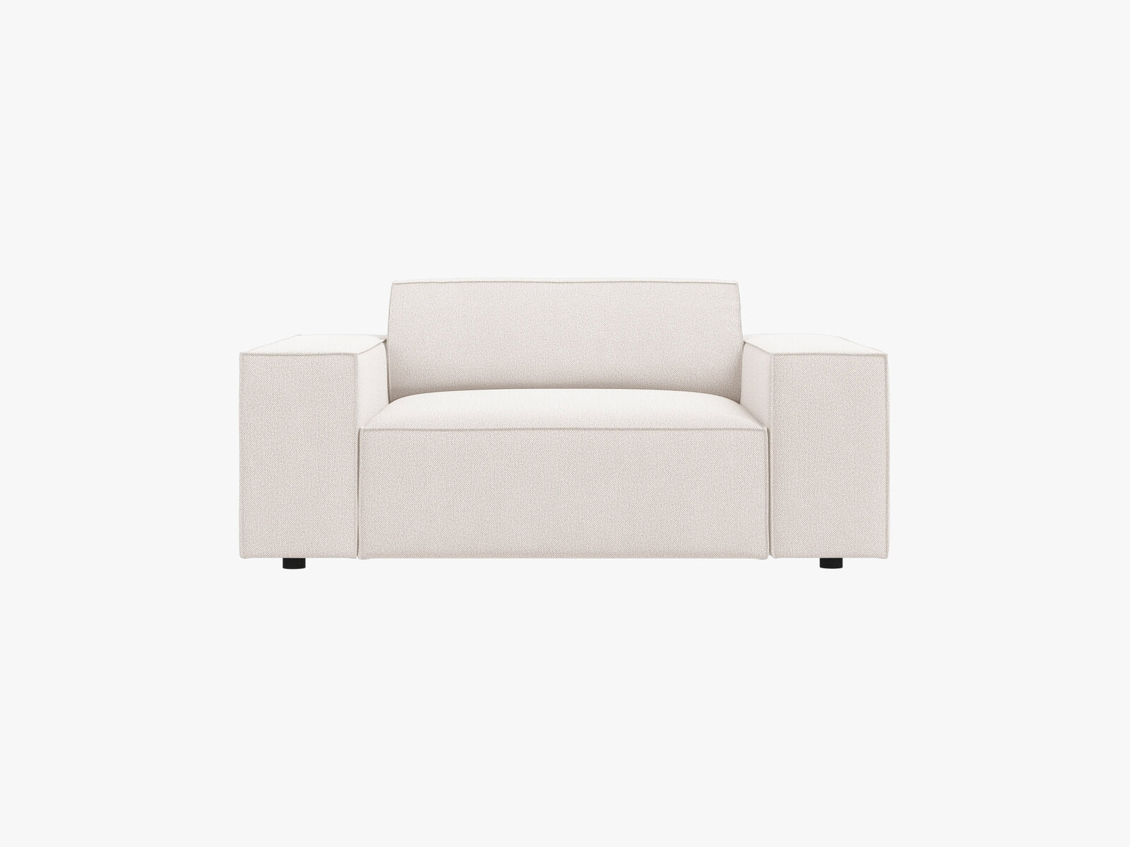 Micadoni Sessel Jodie 1-Sitzer Strukturierter Stoff Megan Helles Beige