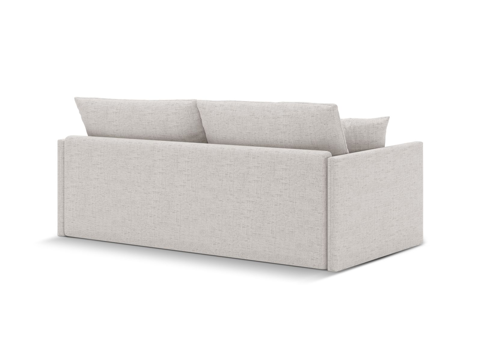 Cosmopolitan Design Schlafsofa Shannon 3-Sitzer Strukturierter Stoff Moly Helles Beige