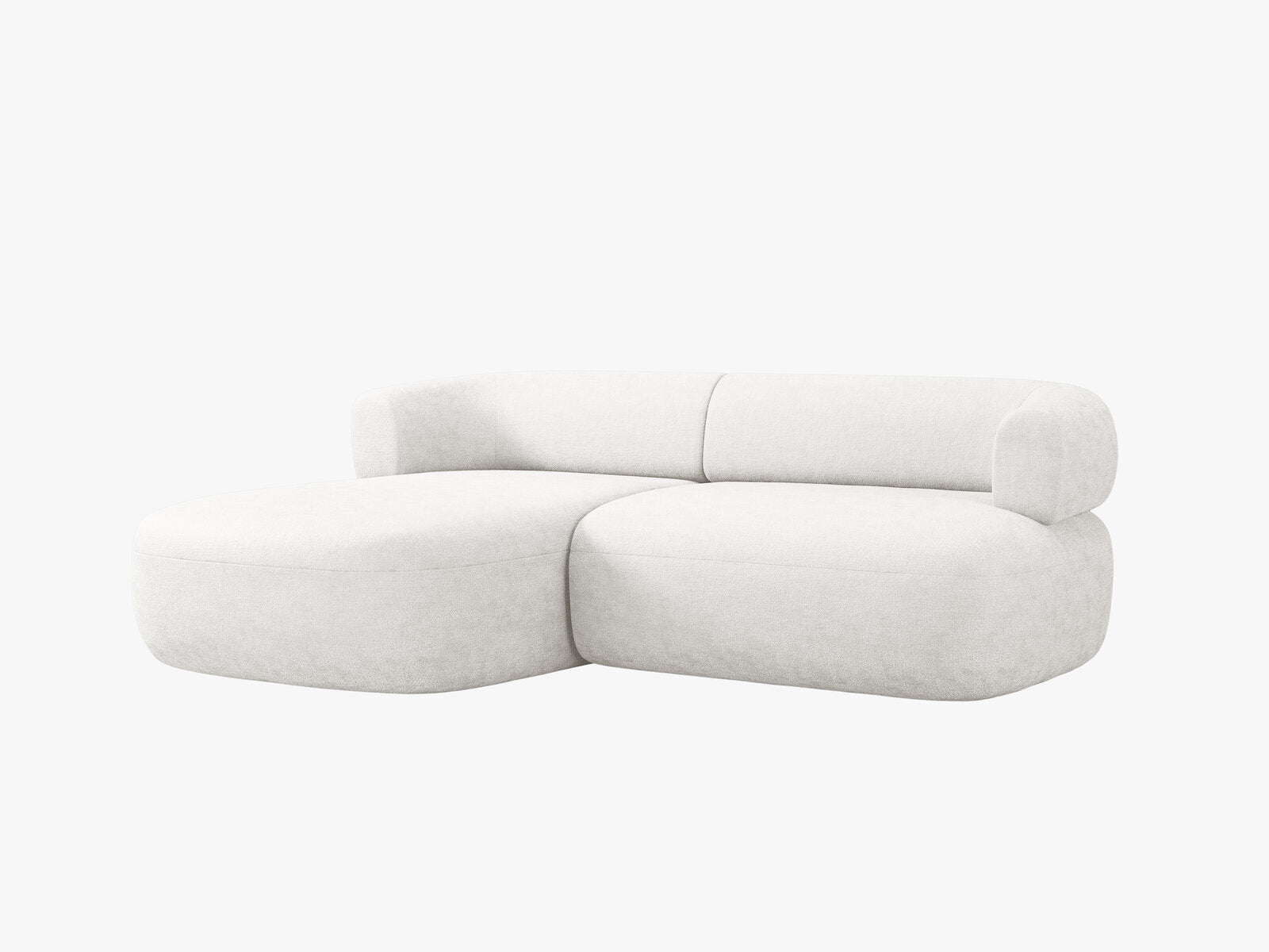 Micadoni 5-Sitzer Ecksofa Jenny Kleine Version Links Chenille Perfect Harmony Helles Beige