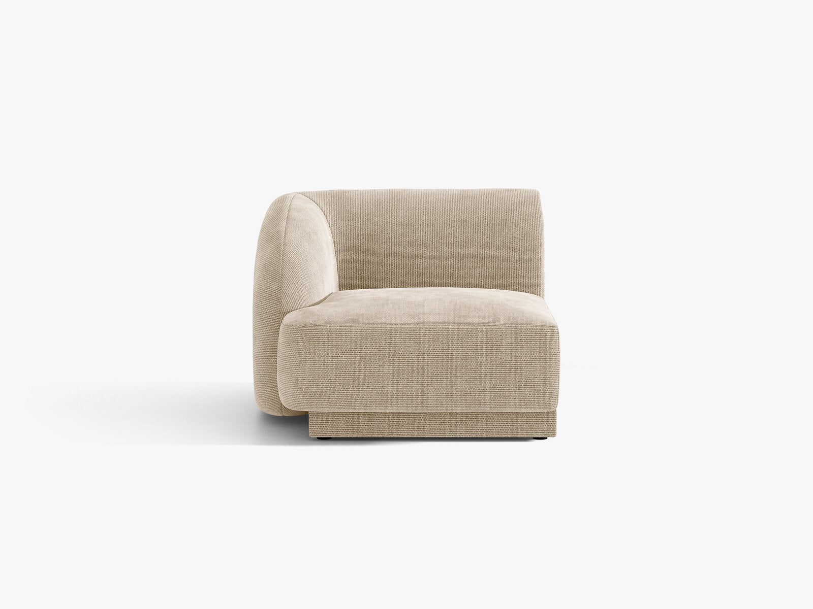 Micadoni Eckmodul Miley 1-Sitzer Links Chenille Eden Beige