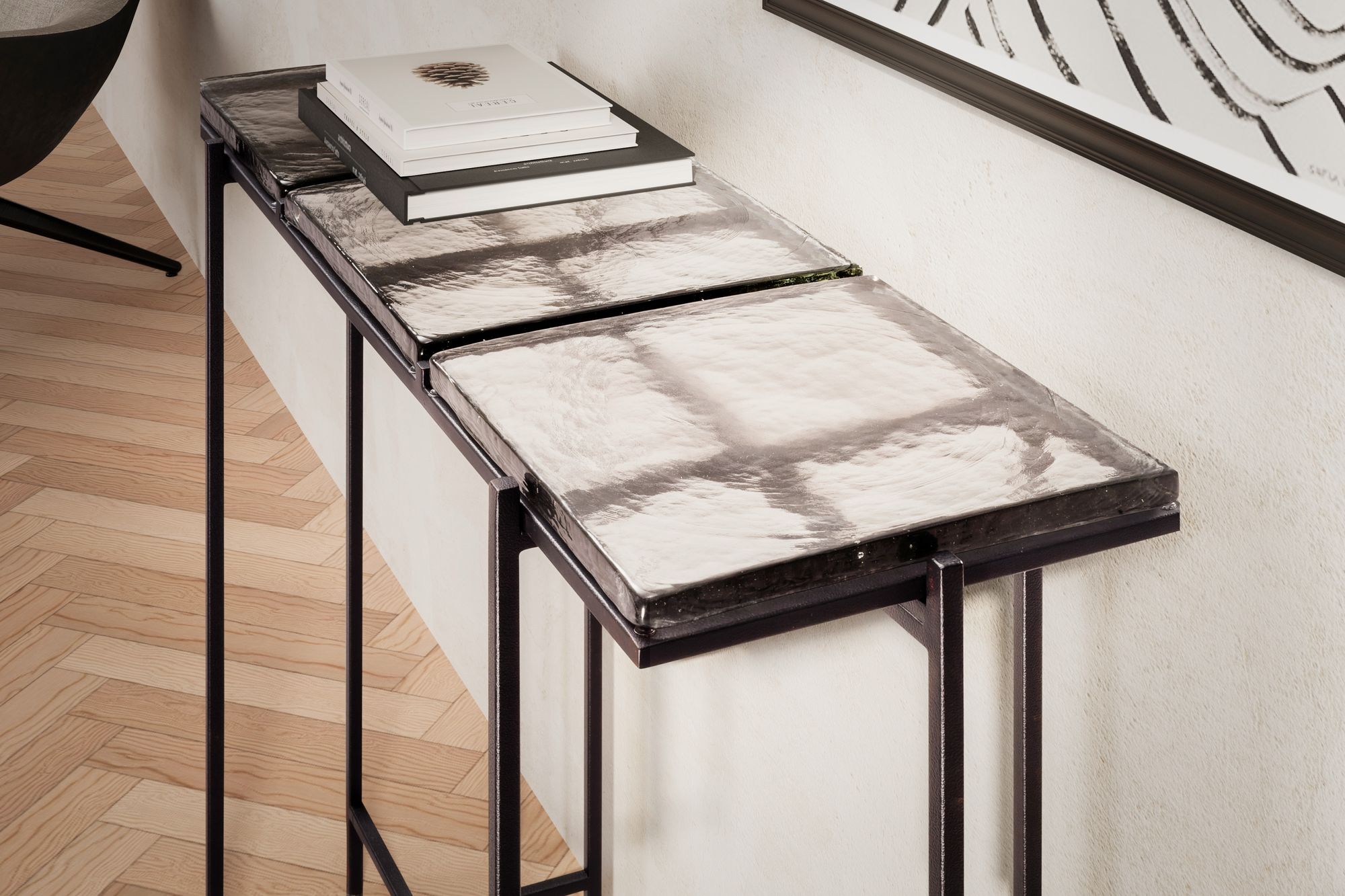 Konsolentisch Holmsbu Schwarz 90 × 29 × 85 cm