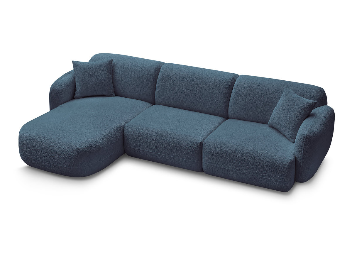 Bobochic Anda Ecksofa 292 × 163 cm Chenille Hellblau Ecke links
